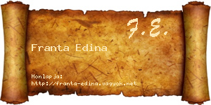 Franta Edina névjegykártya
