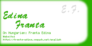 edina franta business card